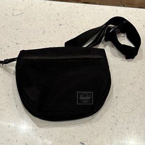 Herschel black canvas hip pack